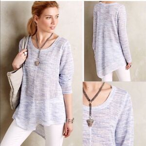 Anthropologie  Akimi + Kin Ezra Asymmetrical Space Dye Tunic Blue Size XS